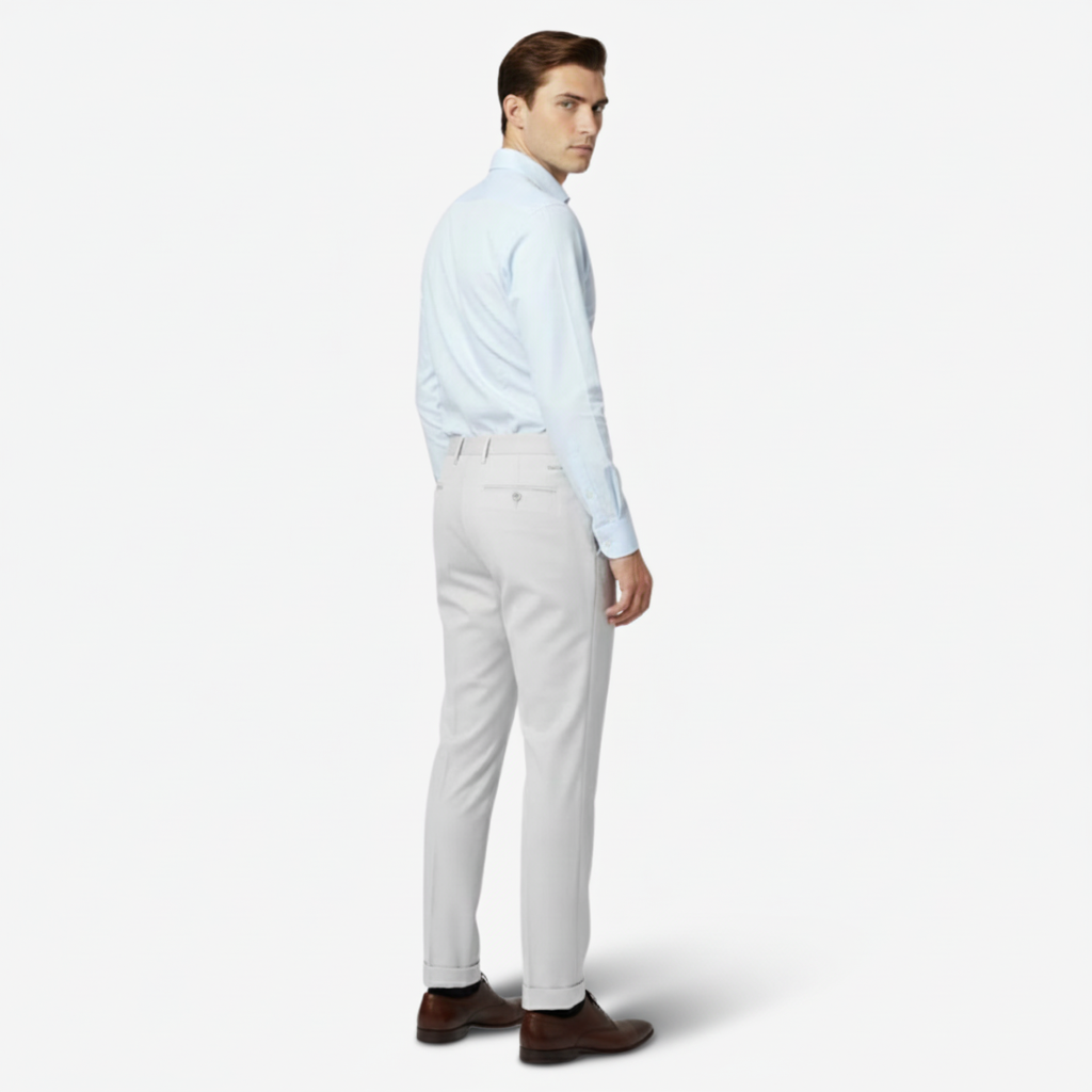 NOMU | Men's Slim Fit Ankle Dress Trousers – Modern Tailored Formal Pants