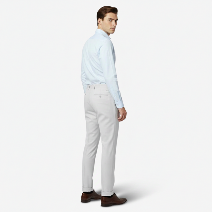 NOMU | Men's Slim Fit Ankle Dress Trousers – Modern Tailored Formal Pants