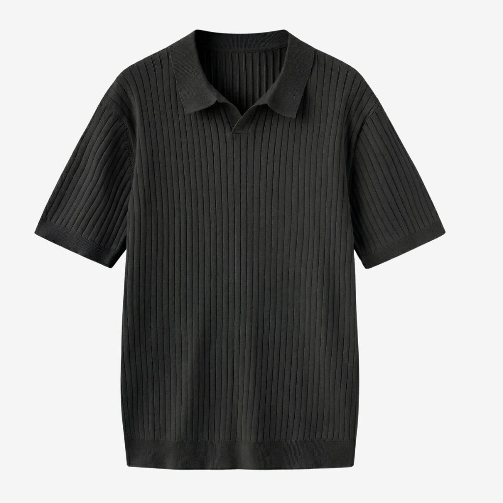 NOMU | Men’s Ribbed Short Sleeve Polo Shirt