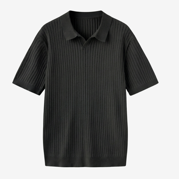 NOMU | Men’s Ribbed Short Sleeve Polo Shirt