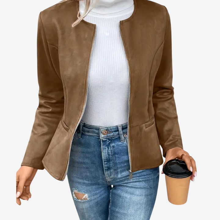 NOMU | Women’s Slim Fit Zipper Jacket – Heritage Chic