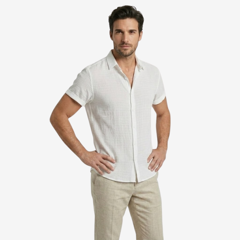 NOMU | Men's Lightweight Shirt – Short Sleeve Button-Up Casual Design