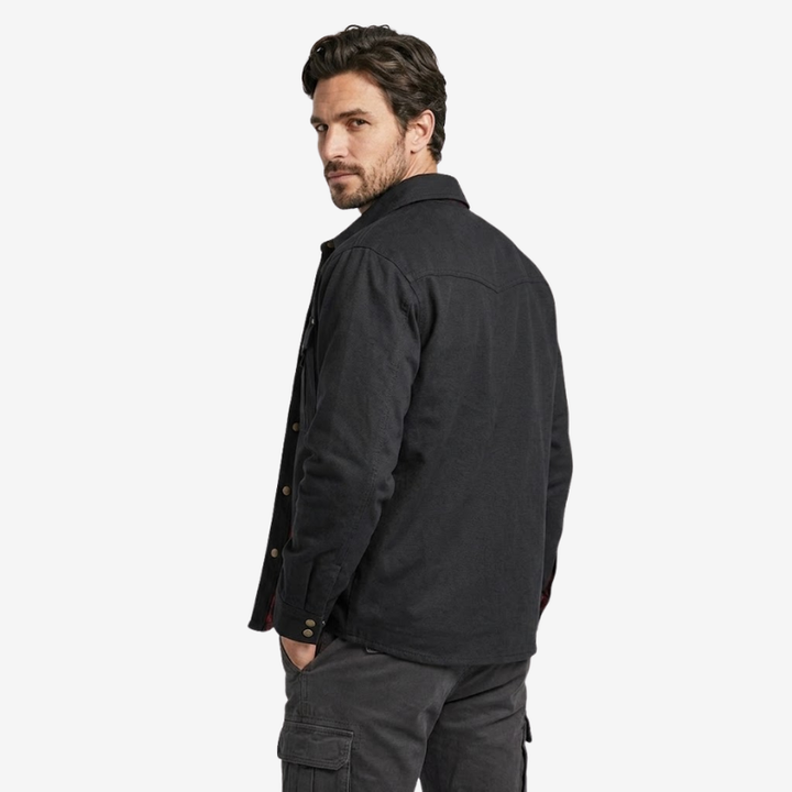 NOMU | Men's Utility Jacket Shirt – Button-Up Long Sleeve Casual Overshirt