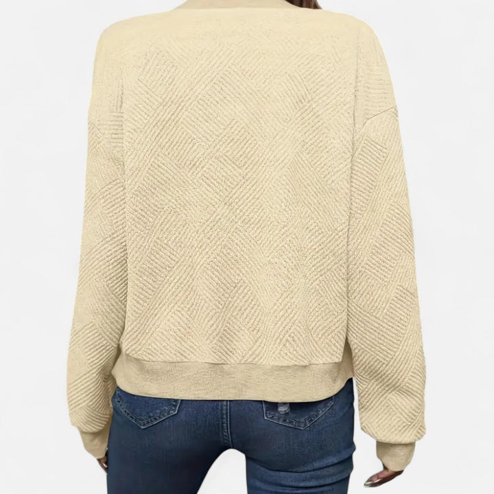 Women’s Solid Textured Jacket – Refined Everyday Style