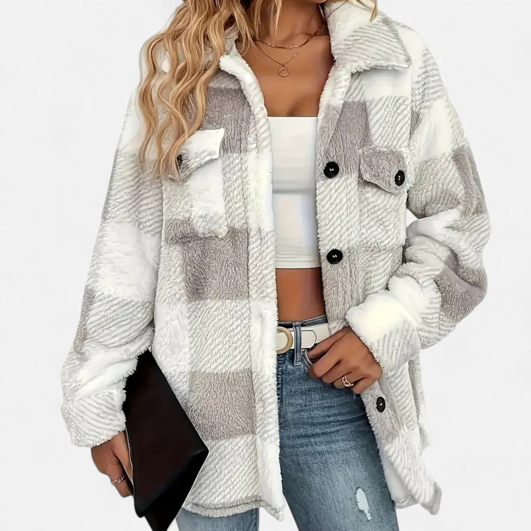Women’s Plush Fleece Coat – Timeless Elegance
