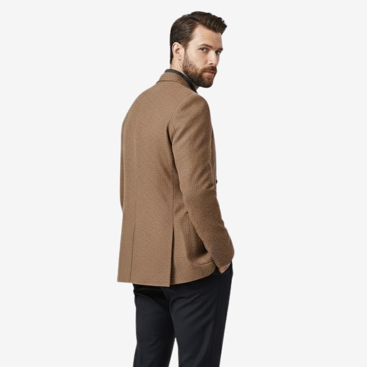 NOMU | Men's Textured Tailored Blazer – Smart Casual Single-Breasted Jacket