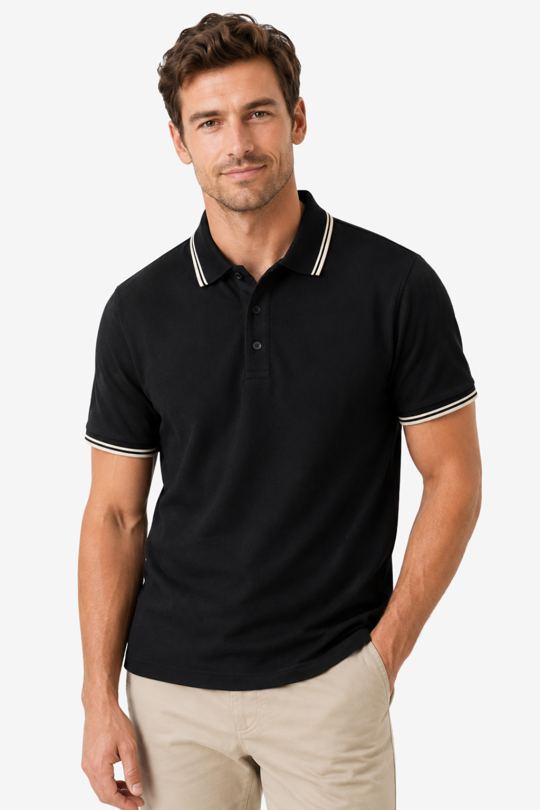 NOMU | Men's Classic Polo Shirt – Contrast Trim Casual Fit