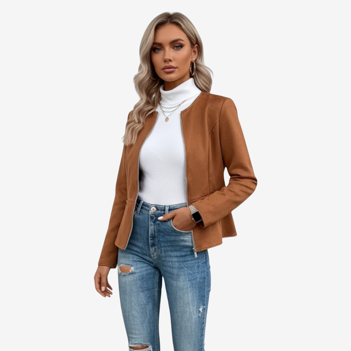 NOMU | Women’s Slim Fit Zipper Jacket – Heritage Chic