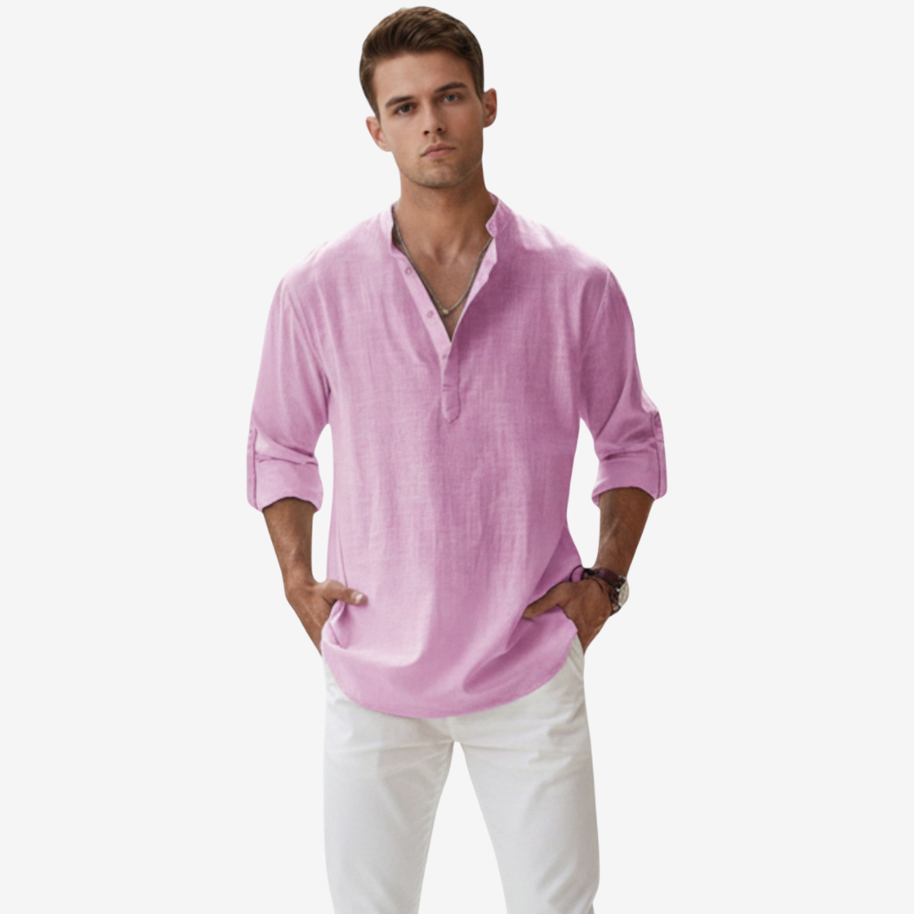 NOMU | Men's Linen Shirt – Casual Relaxed Fit Breathable Top