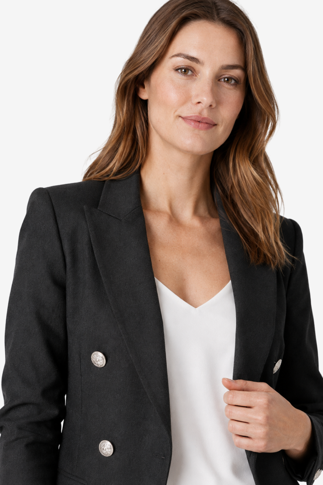 NOMU | Women's Two Piece Suit Set – Double-Breasted Blazer Tailored Trousers Design