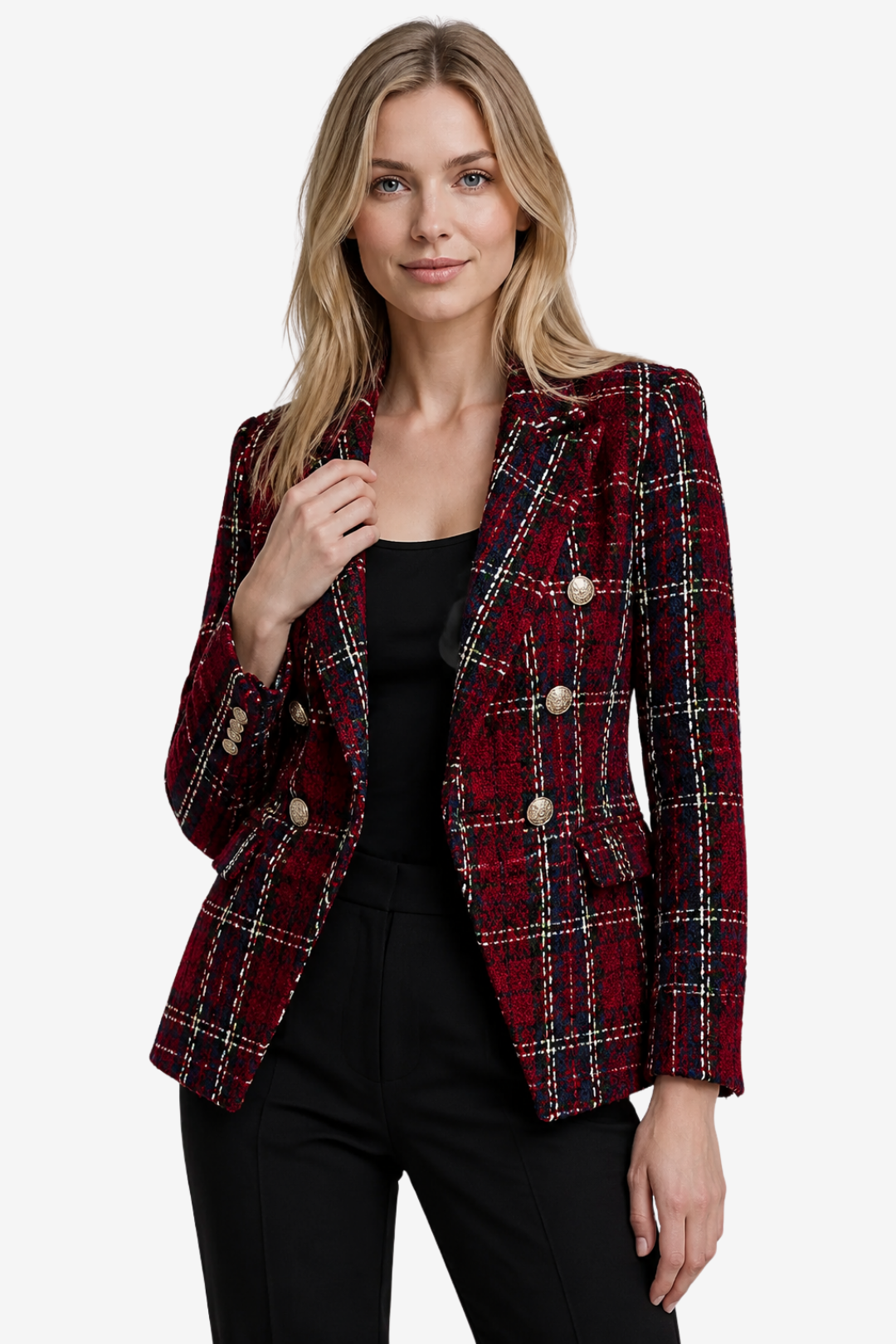 NOMU | Women's Tailored Blazer – Single Button Closure and Flap Pocket Design