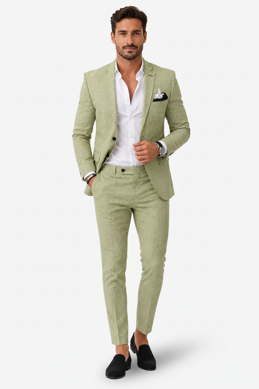 NOMU | Men's Two Piece Suit Set – Tailored Blazer Slim Fit Trousers Design