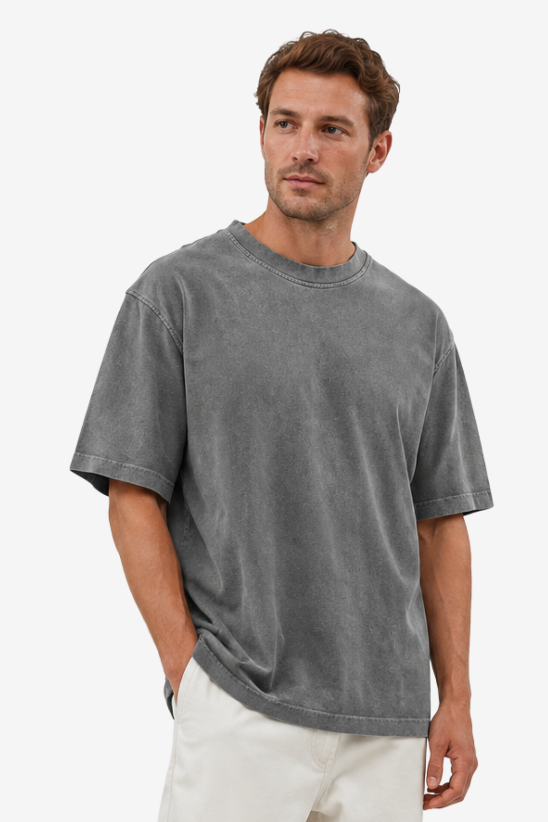 NOMU | Men's Relaxed T Shirt – Crew Neck Oversized Short Sleeve Design