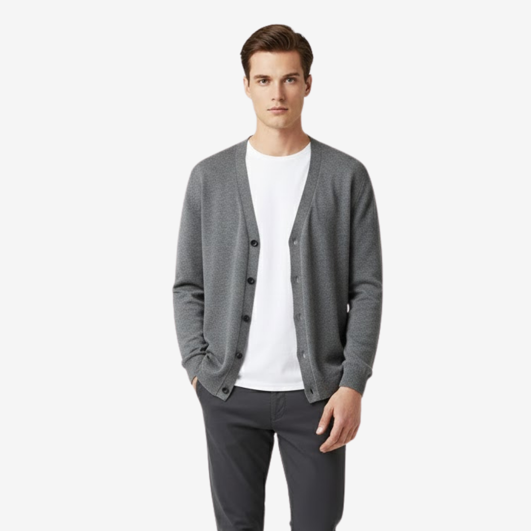 NOMU | Men's Classic Knit Cardigan – Lightweight Button-Up Sweater