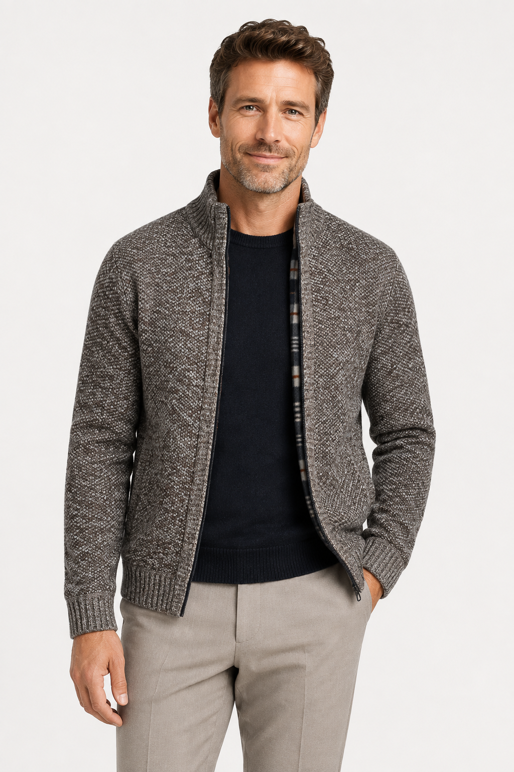 NOMU | Men’s Knitted Zip Cardigan