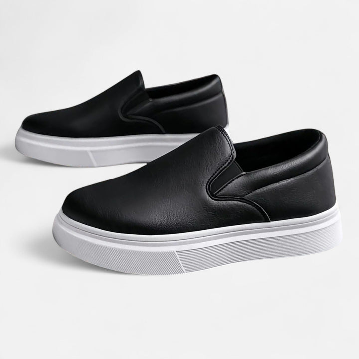 Men’s Leather Casual Sneakers – Refined Comfort