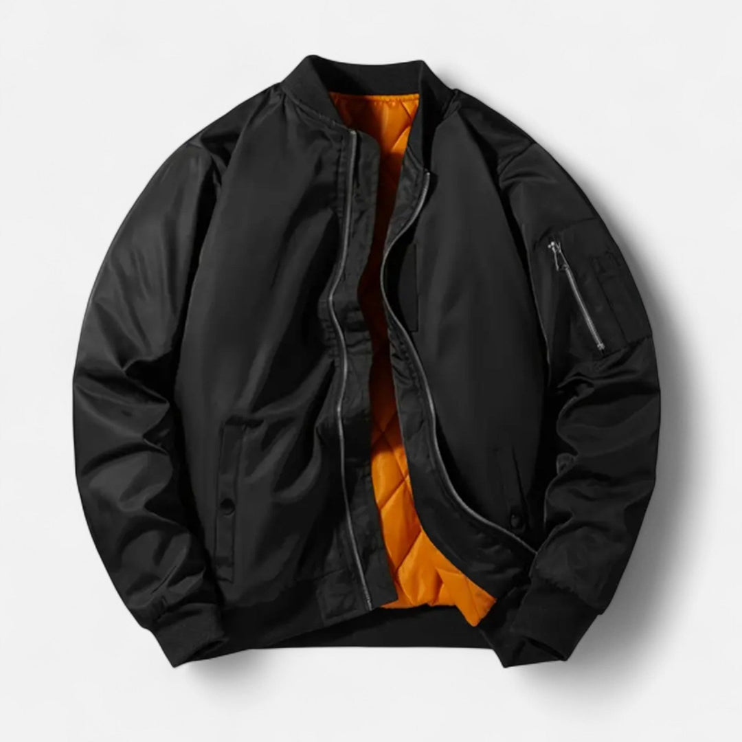Men’s Polyester Vintage Inspired Bomber Jacket