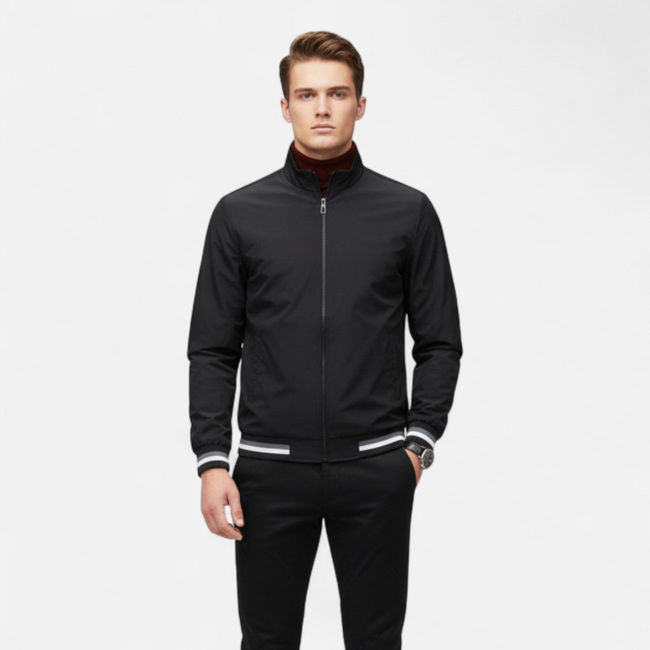 NOMU | Men’s Baseball Collar Windbreaker Jacket