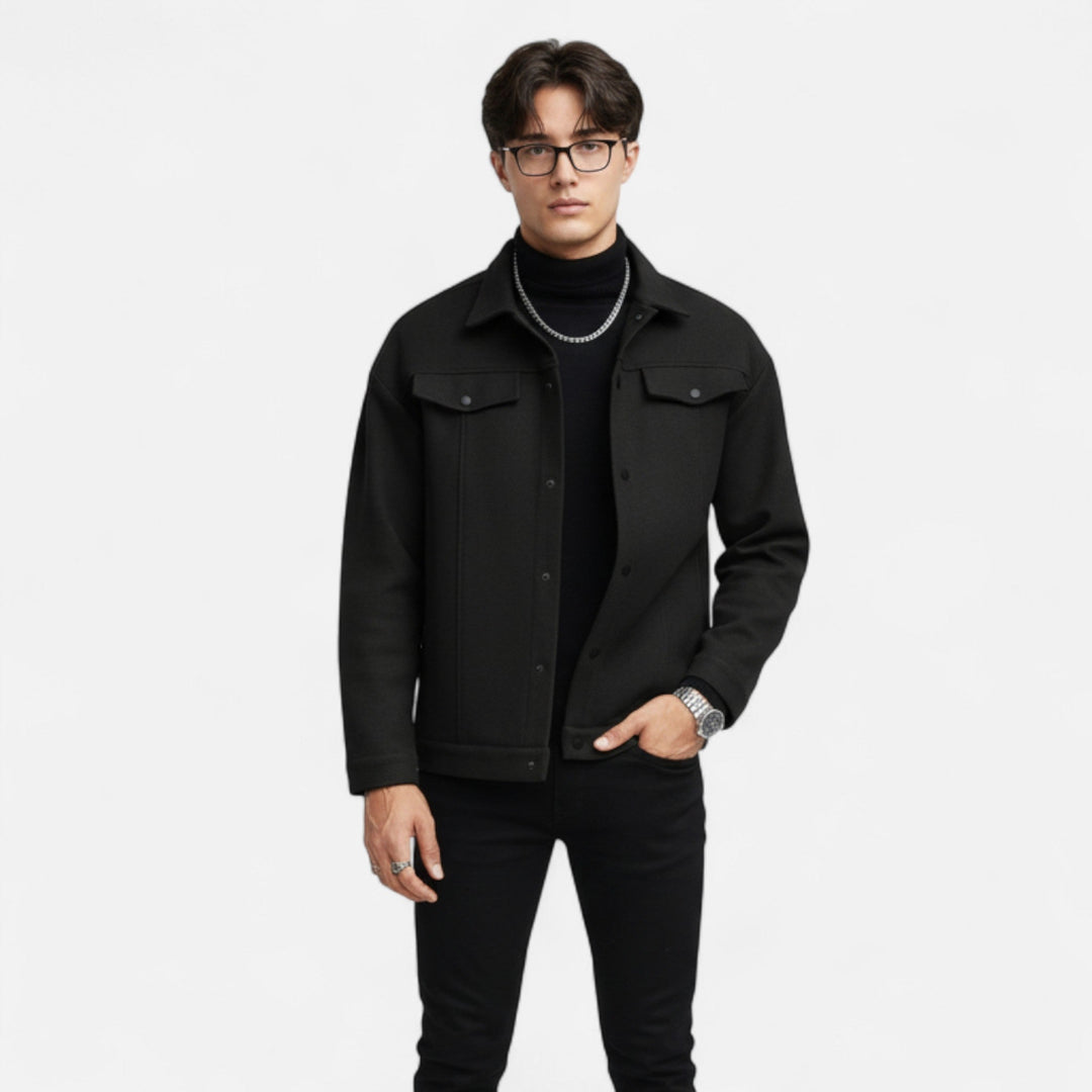 Men’s Refined Button Closure Jacket