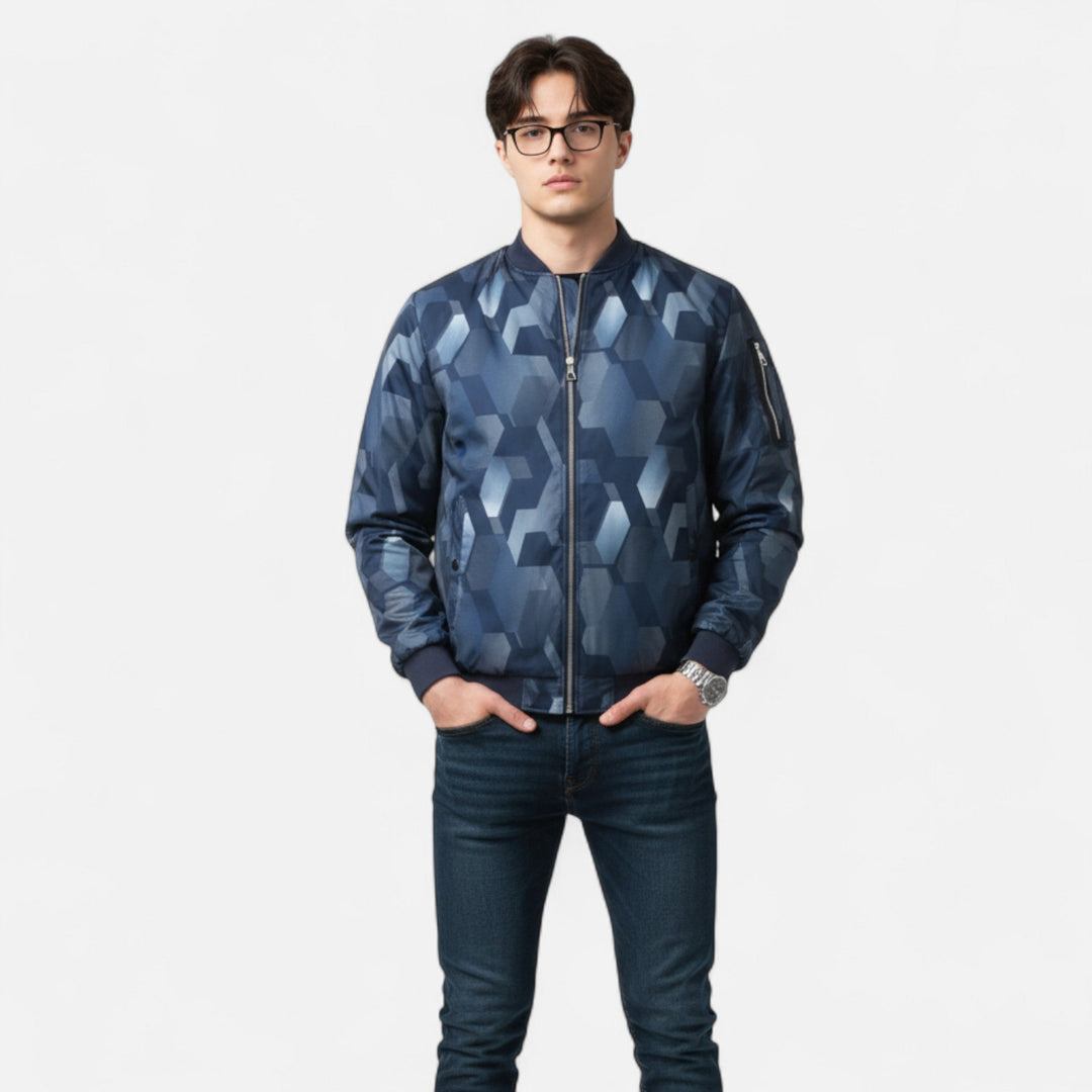 Men’s Polyester Vintage Inspired Bomber Jacket