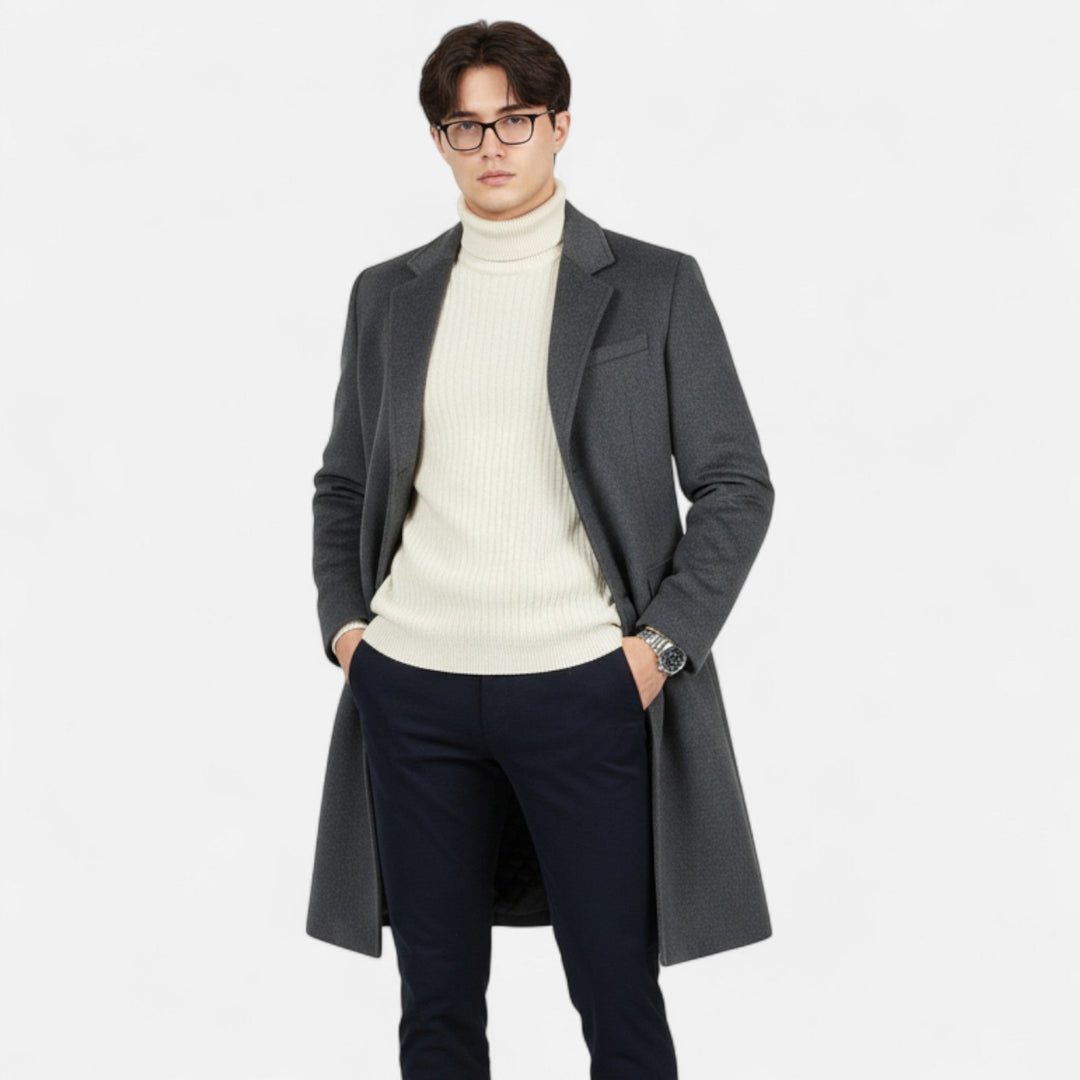 Men’s Wool Long Overcoat