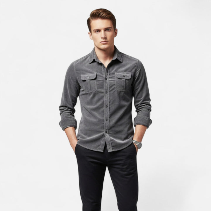Men’s Corduroy Business Casual Shirt