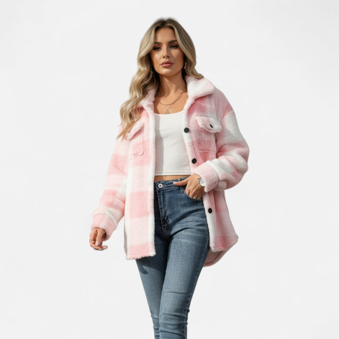 Women’s Plush Fleece Coat – Timeless Elegance