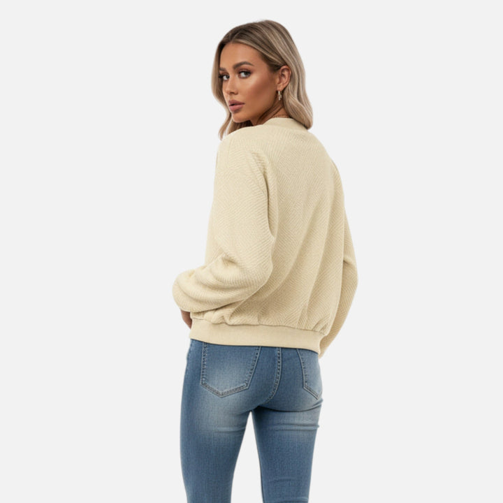 Women’s Solid Textured Jacket – Refined Everyday Style