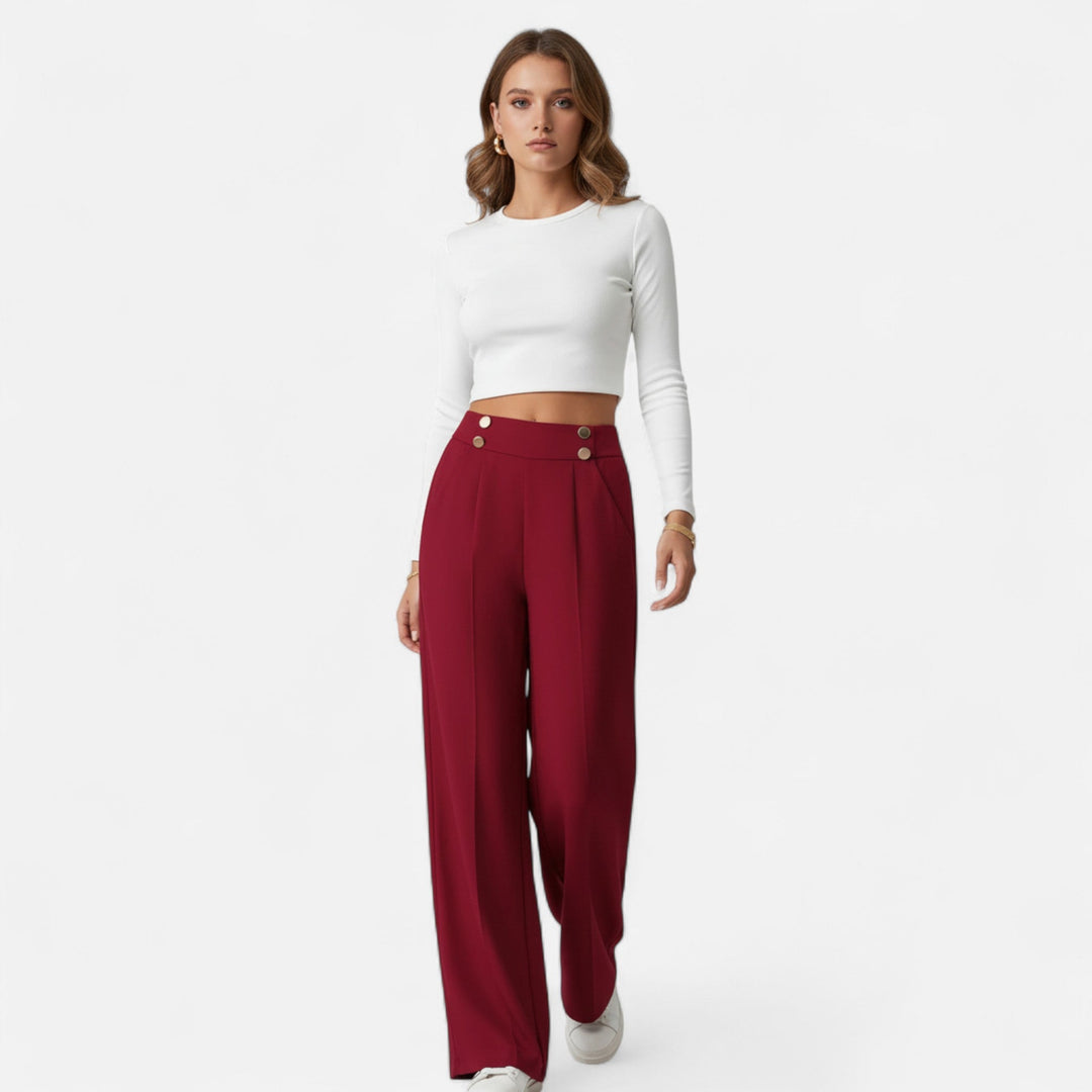 Women’s Button-Detail Pants – Refined Silhouette
