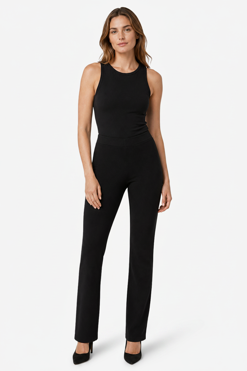 NOMU | Women’s Stretch Knit Trousers – Effortless Sophistication