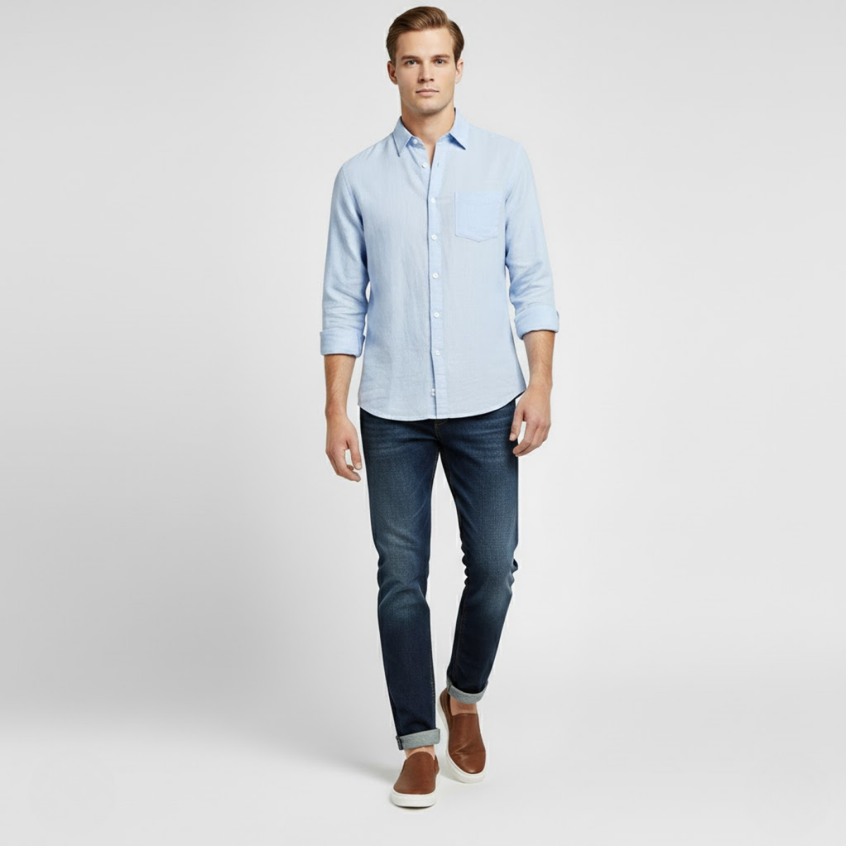NOMU | Men’s Leather Casual Sneakers – Refined Comfort
