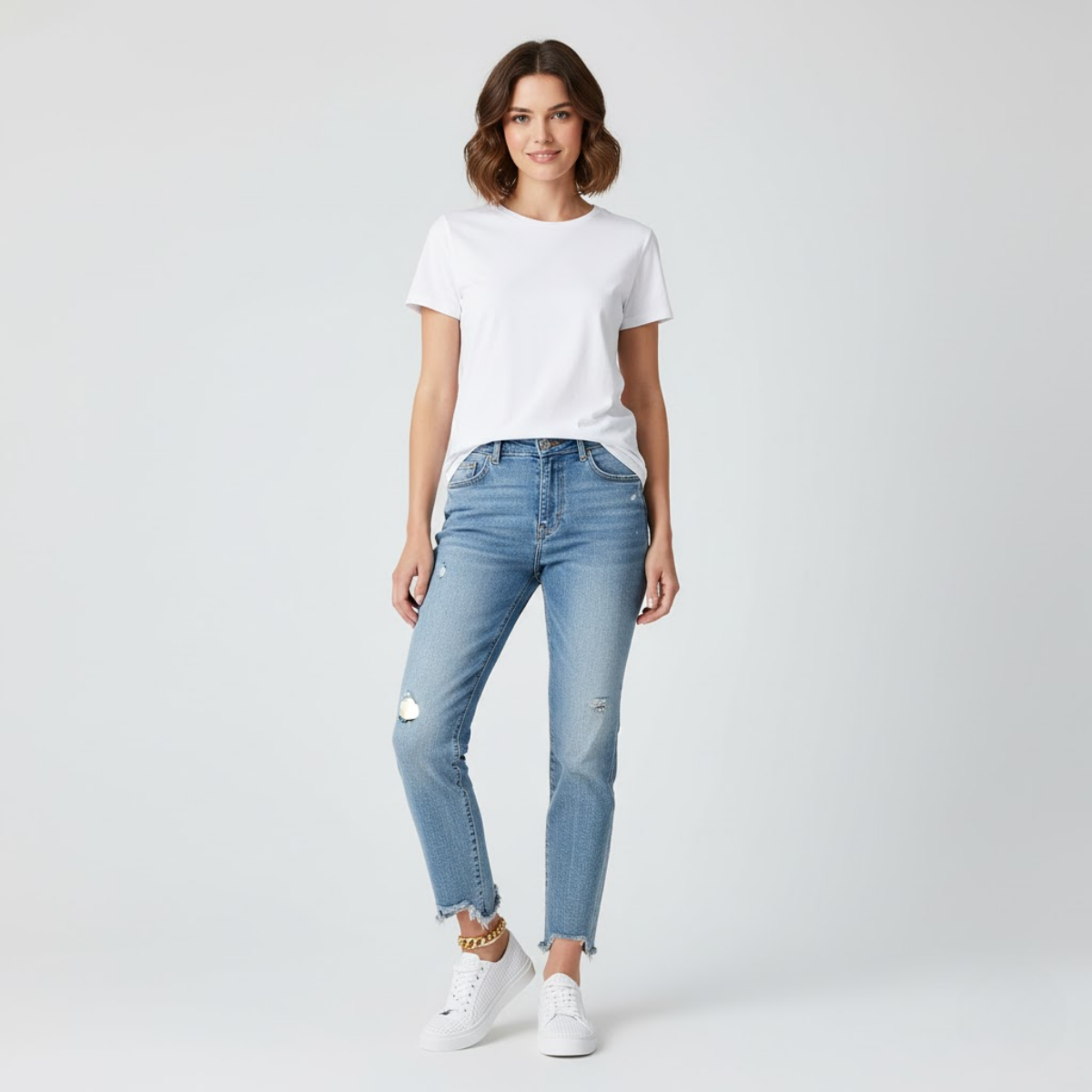 NOMU | Women’s Grid Lace-Up Sneakers – Effortless Ease
