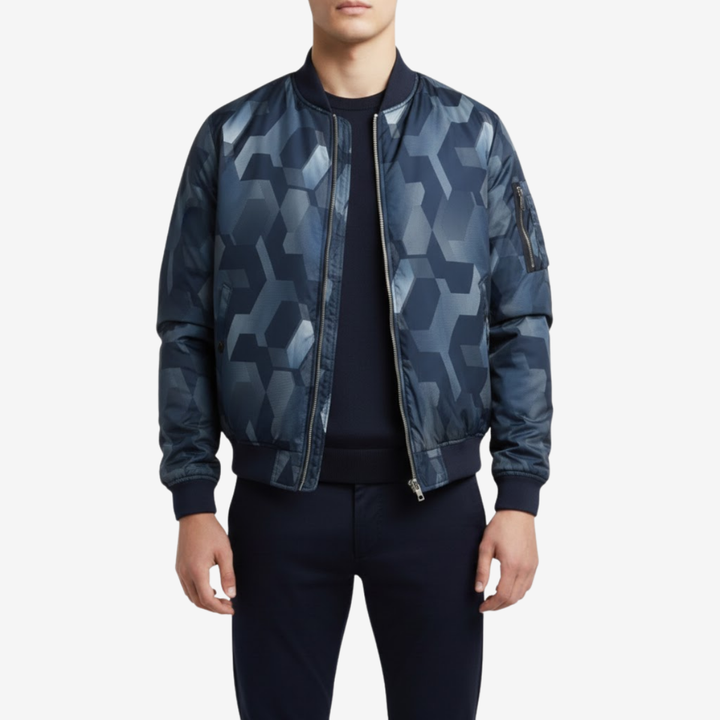 Men’s Polyester Vintage Inspired Bomber Jacket