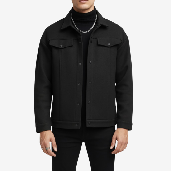 Men’s Refined Button Closure Jacket