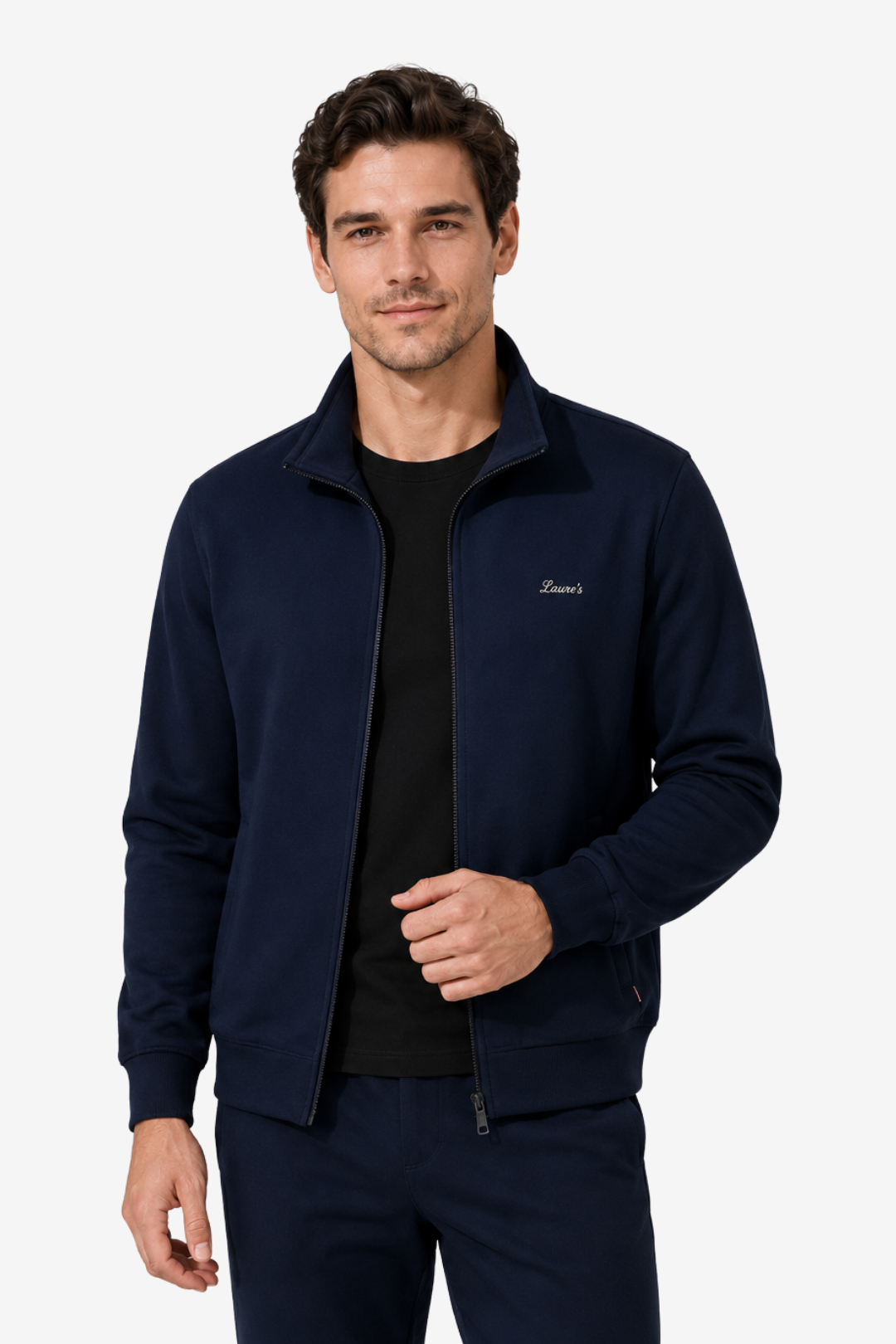 NOMU | Men's Tracksuit – Zip-Up Stand Collar Ribbed Trim Design