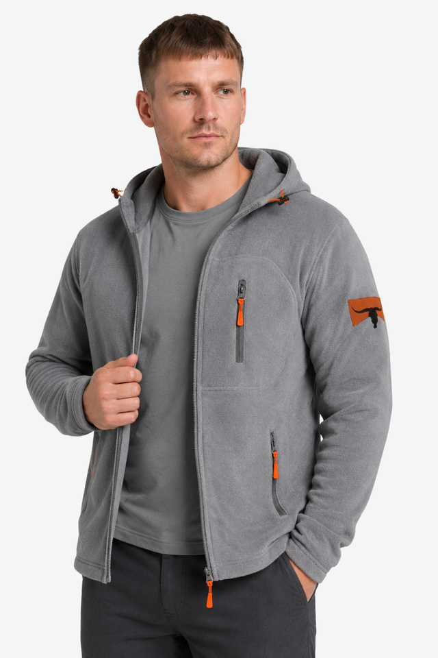 NOMU | Men's Hooded Sweatshirt – Full-Zip Multi-Pocket Outdoor Design