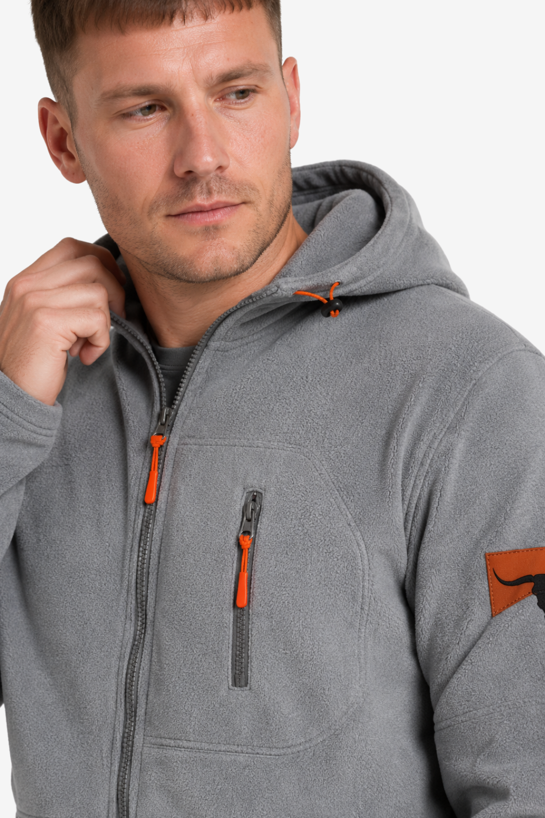 NOMU | Men's Hooded Sweatshirt – Full-Zip Multi-Pocket Outdoor Design