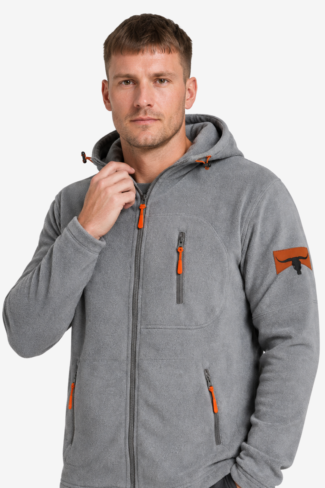 NOMU | Men's Hooded Sweatshirt – Full-Zip Multi-Pocket Outdoor Design