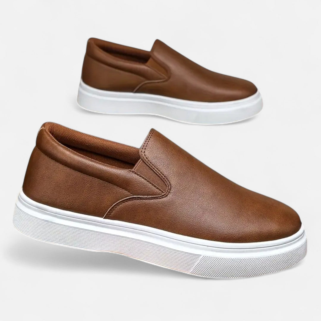 Men’s Leather Casual Sneakers – Refined Comfort