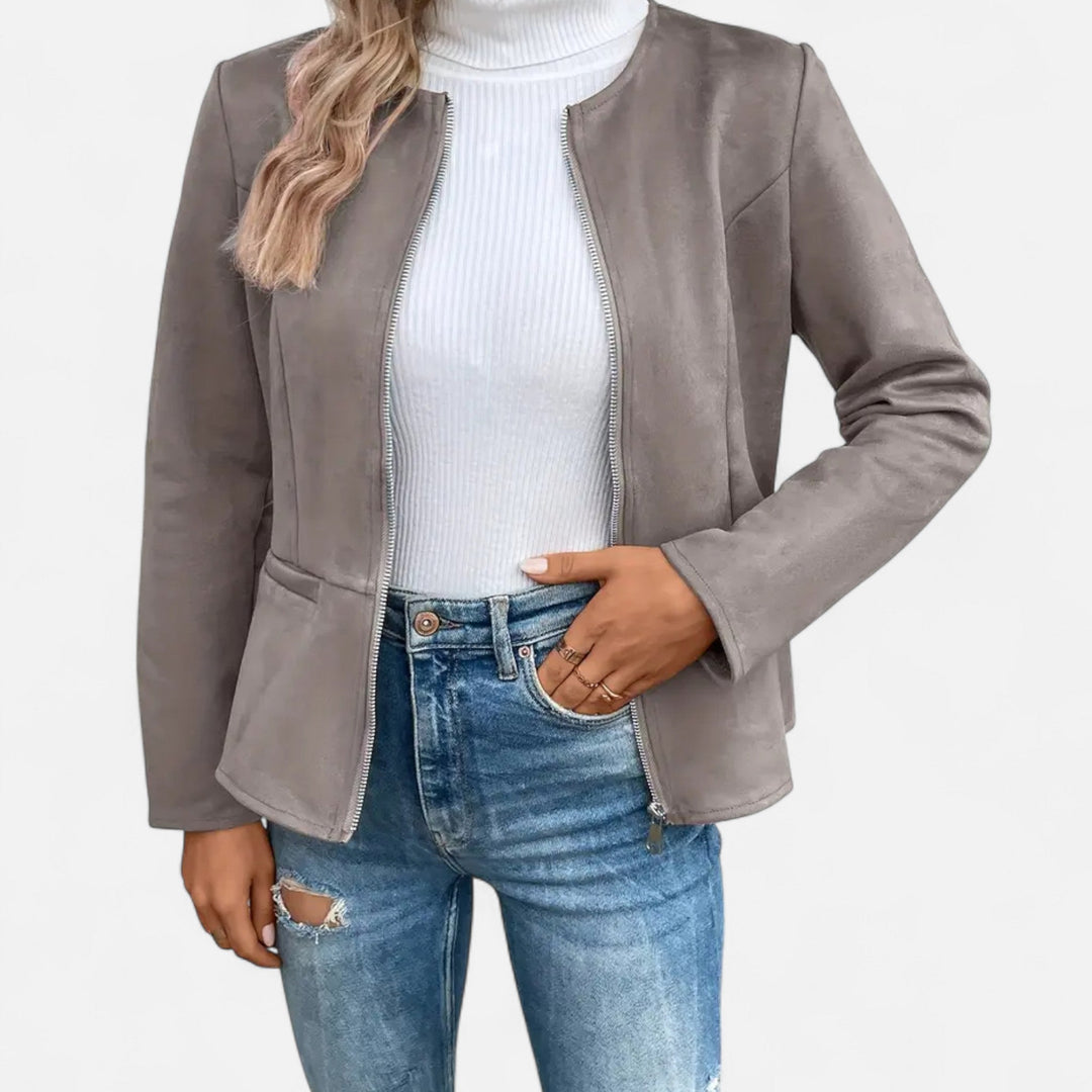 Women’s Slim Fit Zipper Jacket – Heritage Chic
