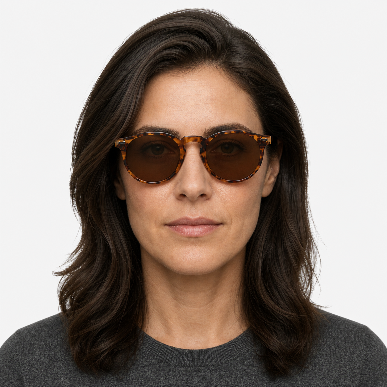 NOMU | Round Frame Sunglasses for Men and Women, Tinted Lenses with Full Rim Design