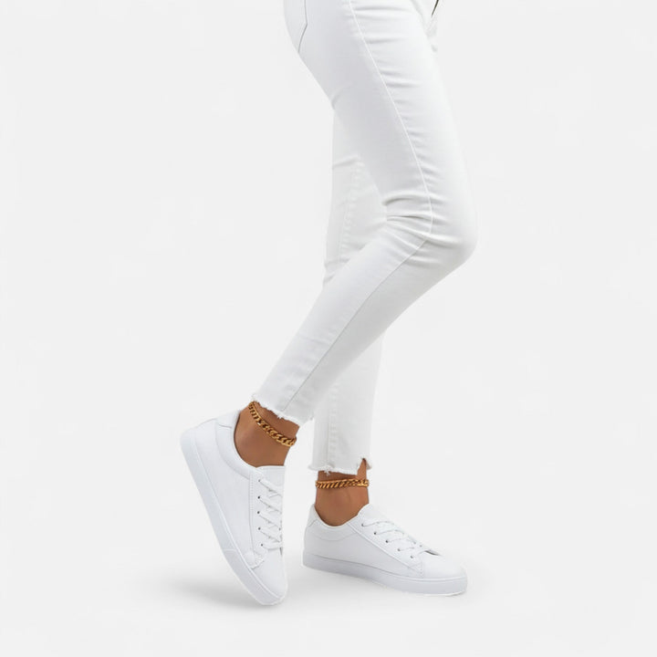 Women’s Grid Lace-Up Sneakers – Effortless Ease