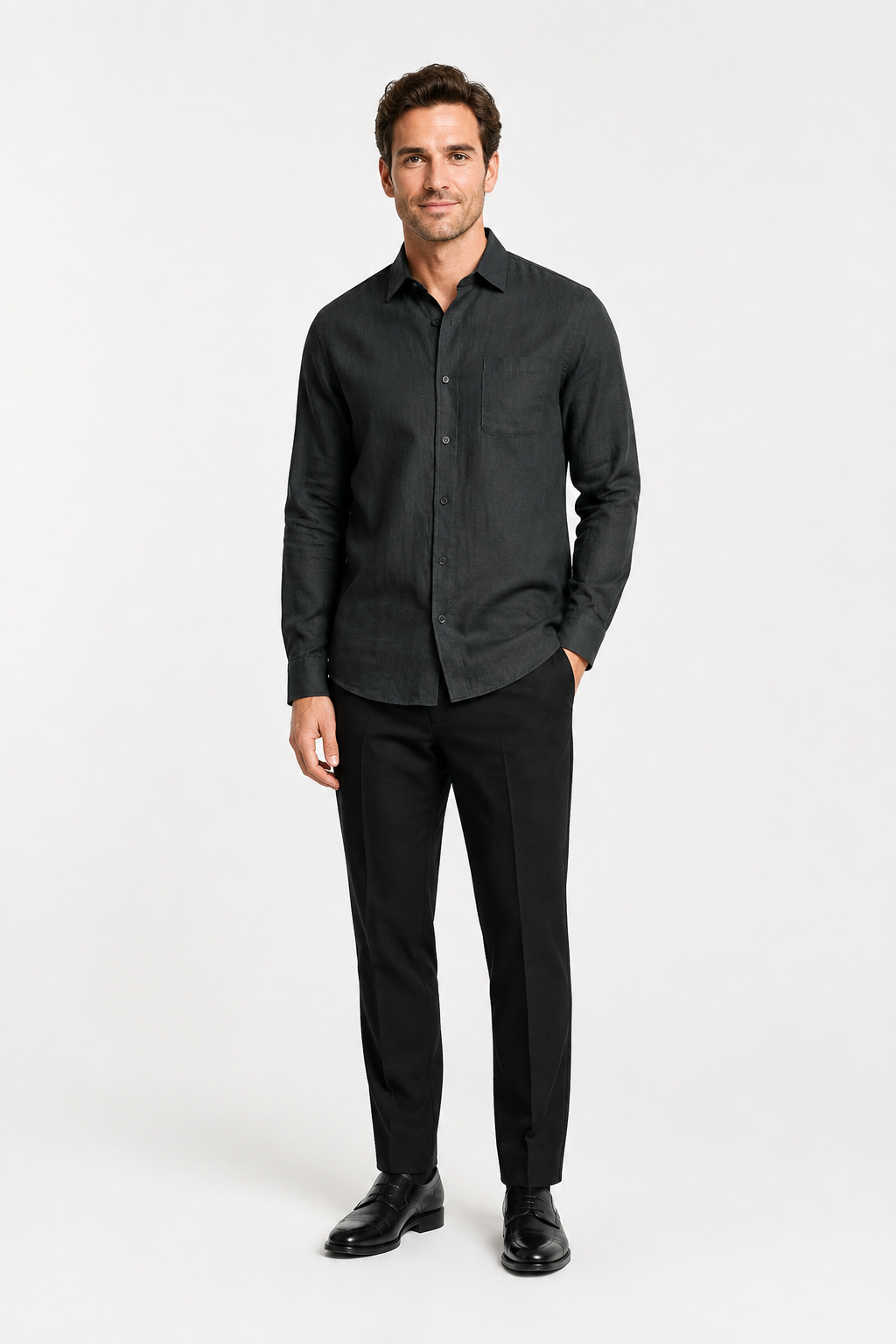 NOMU | Men’s Long Sleeve Button-Up Casual Shirt