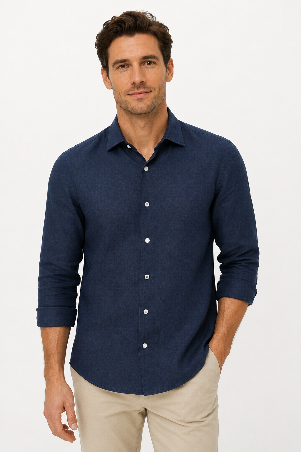 NOMU | Men’s Linen Button-Down Shirt