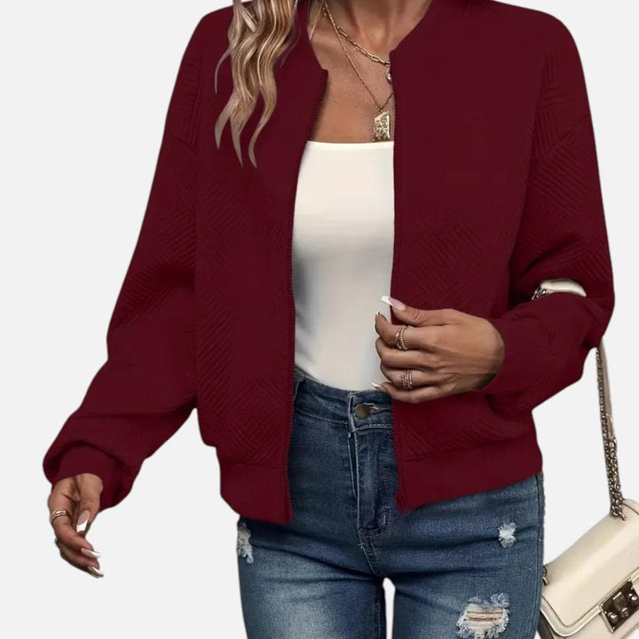 Women’s Solid Textured Jacket – Refined Everyday Style