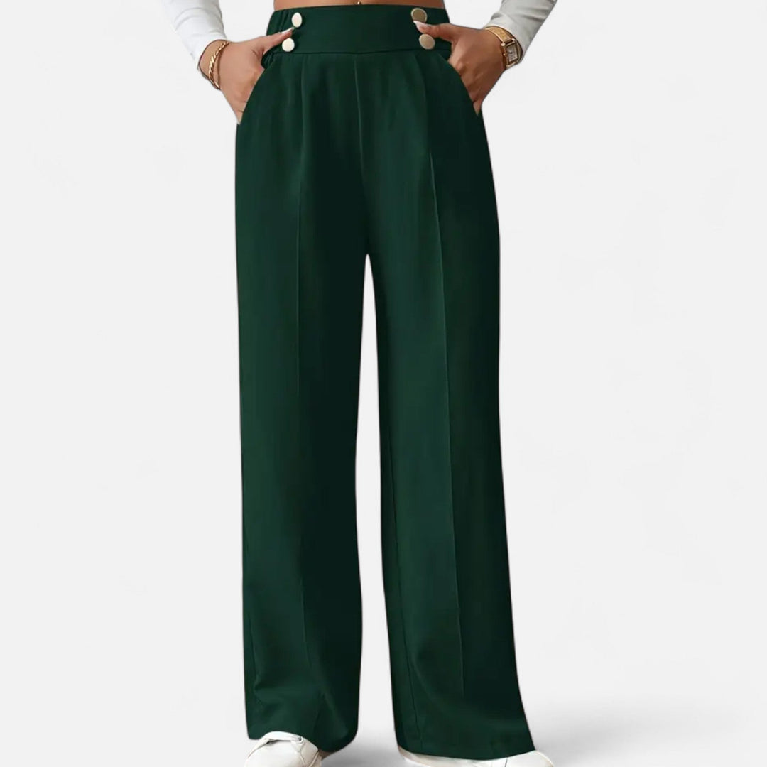 Women’s Button-Detail Pants – Refined Silhouette