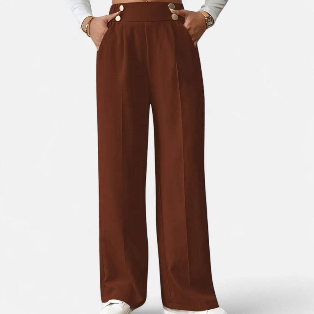 Women’s Button-Detail Pants – Refined Silhouette