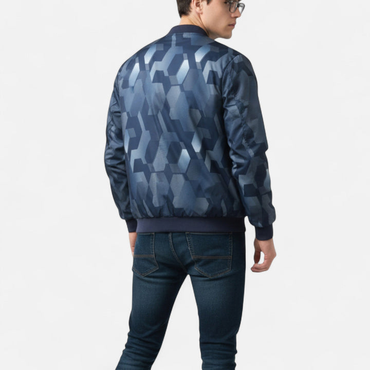Men’s Polyester Vintage Inspired Bomber Jacket