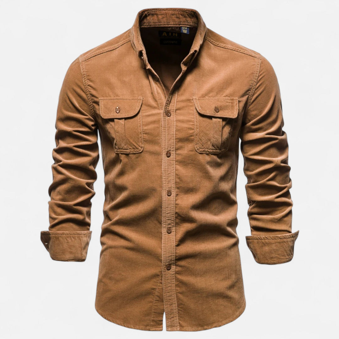 Men’s Corduroy Business Casual Shirt