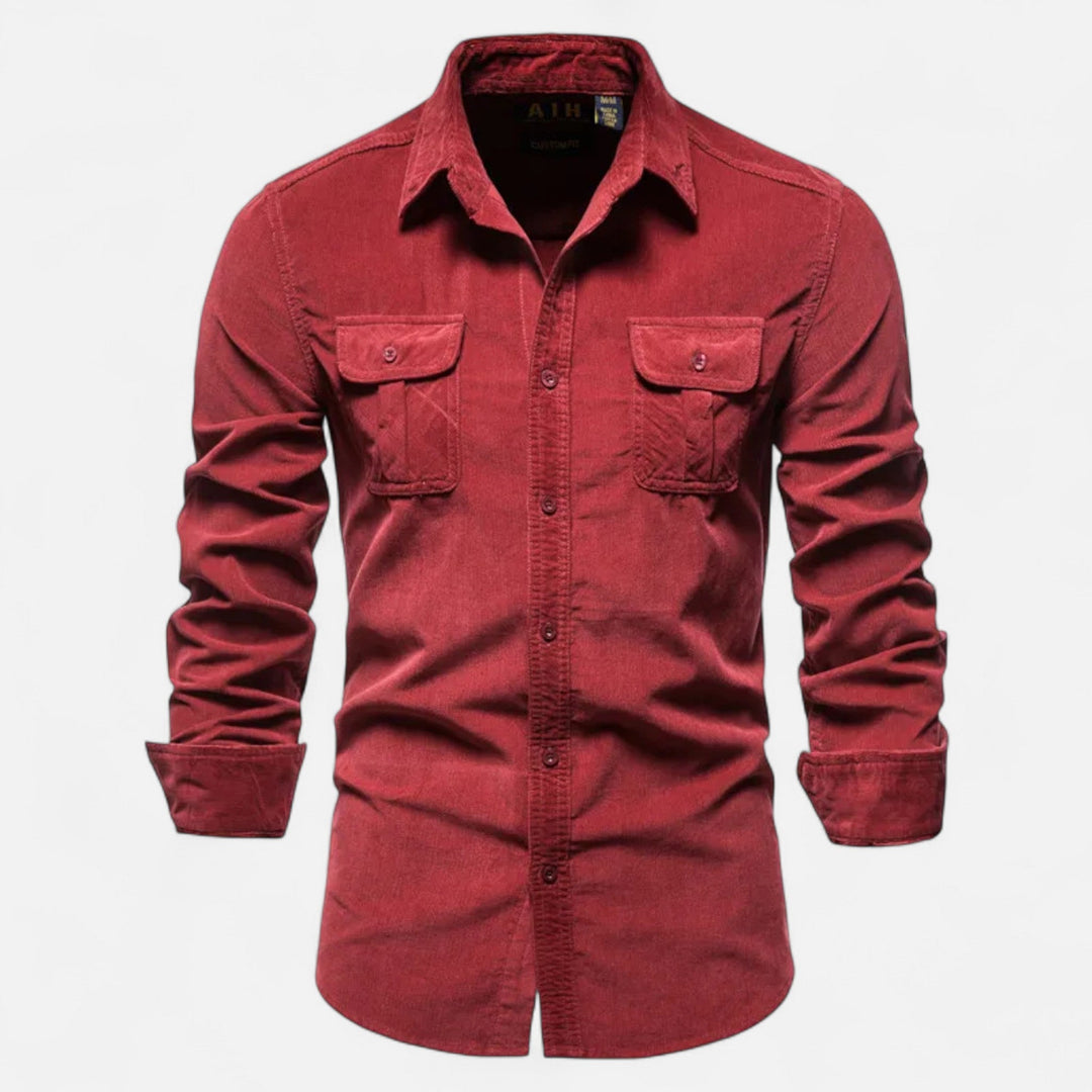 Men’s Corduroy Business Casual Shirt